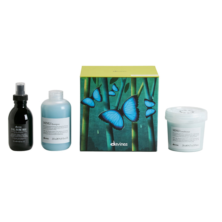 Davines MINU + OI MILK Gift Set | Colour Protection, Softness & High Shine