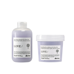 Davines LOVE SMOOTHING Shampoo + Conditioner Duo | Frizz-Control Wash Duo for Unruly Hair