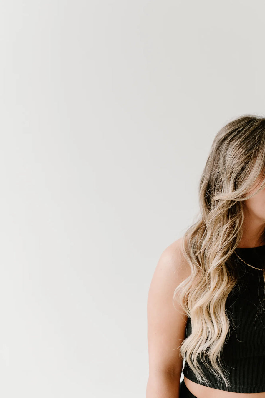 Moda Salon blonde balayage hair detail