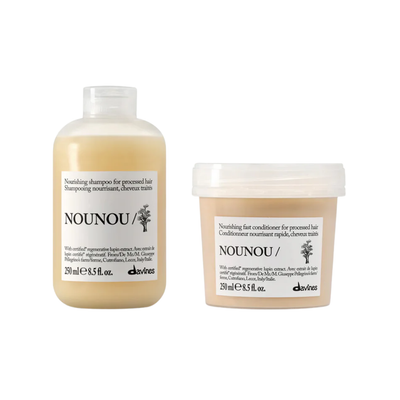 Davines NOUNOU Shampoo + Conditioner Duo | Nourishing Wash Duo for Processed & Brittle Hair