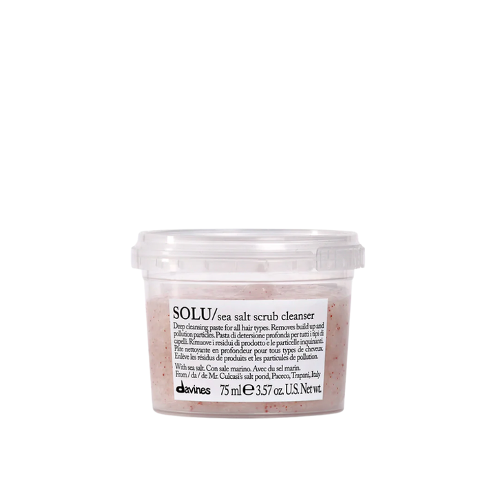 Davines SOLU Sea Salt Scrub Cleanser | Deep Scalp Refresh & Buildup Removal