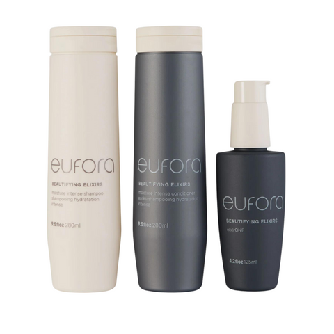 Shampoing + Après-shampoing Eufora Moisture Intense + ElixirONE 