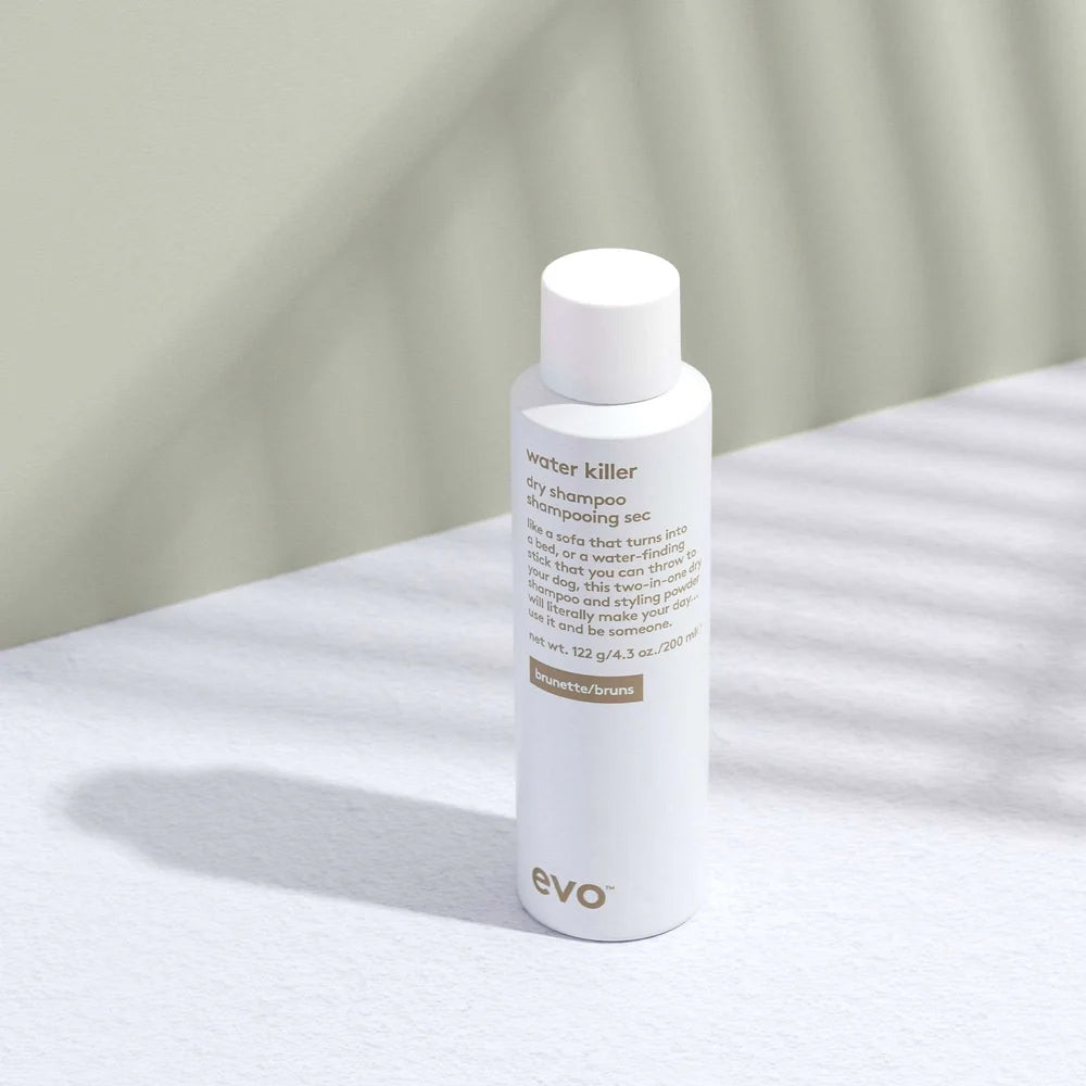 EVO Water Killer Brunette Dry Shampoo | Oil Absorption Without White Residue on Dark Hair