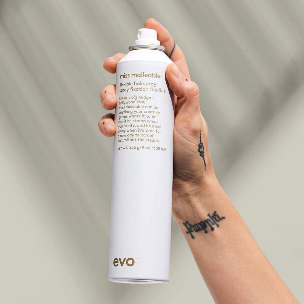 EVO Miss Malleable Flexible Hairspray | Touchable All-Day Hold