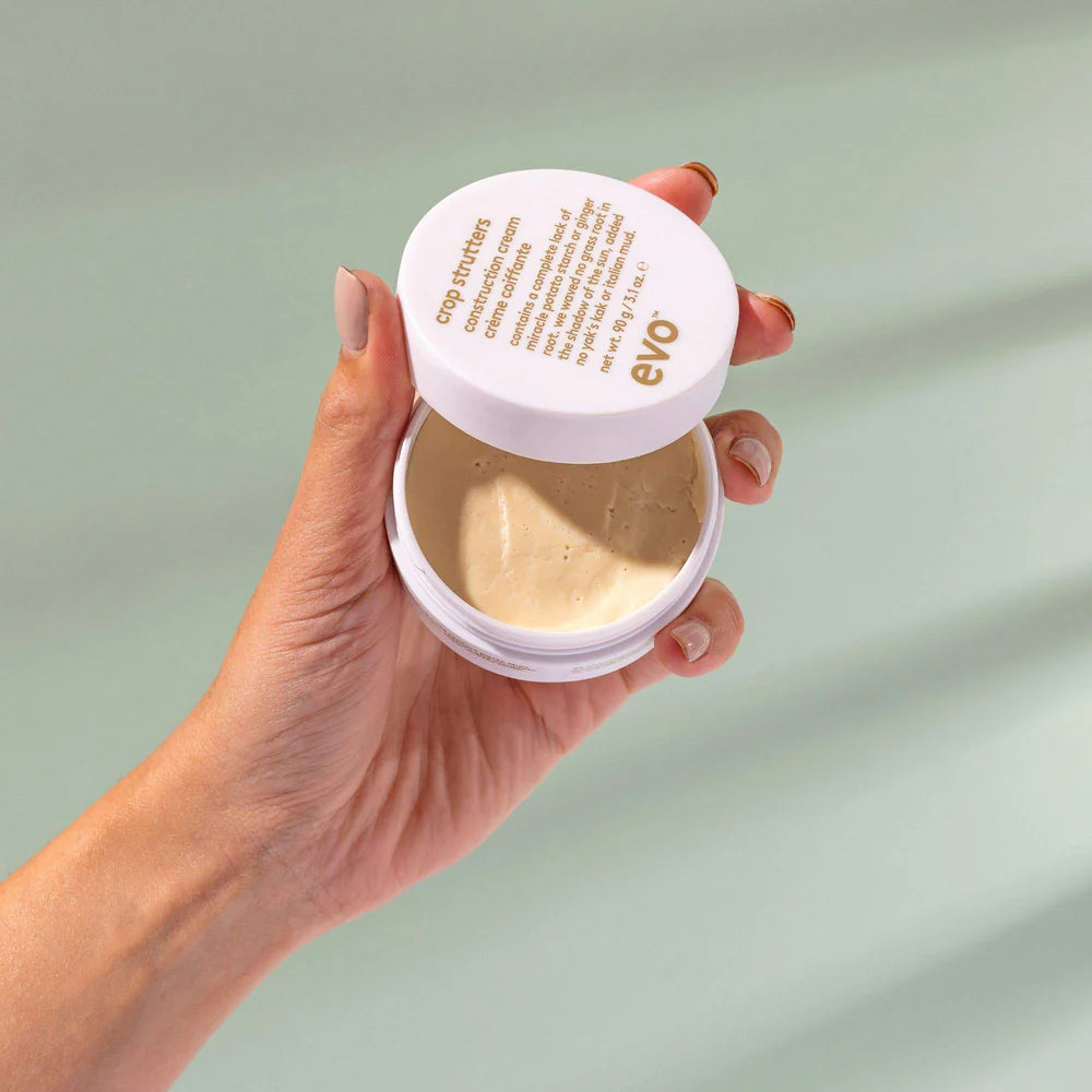 EVO Crop Strutters Construction Cream | Firm Hold + Natural Finish for Short Styles