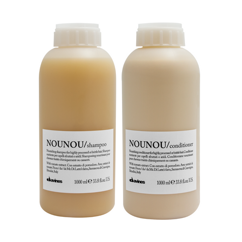 Davines Nounou Shampoo & Conditioner 1000ml | Deep Repair for Chemically Treated Hair
