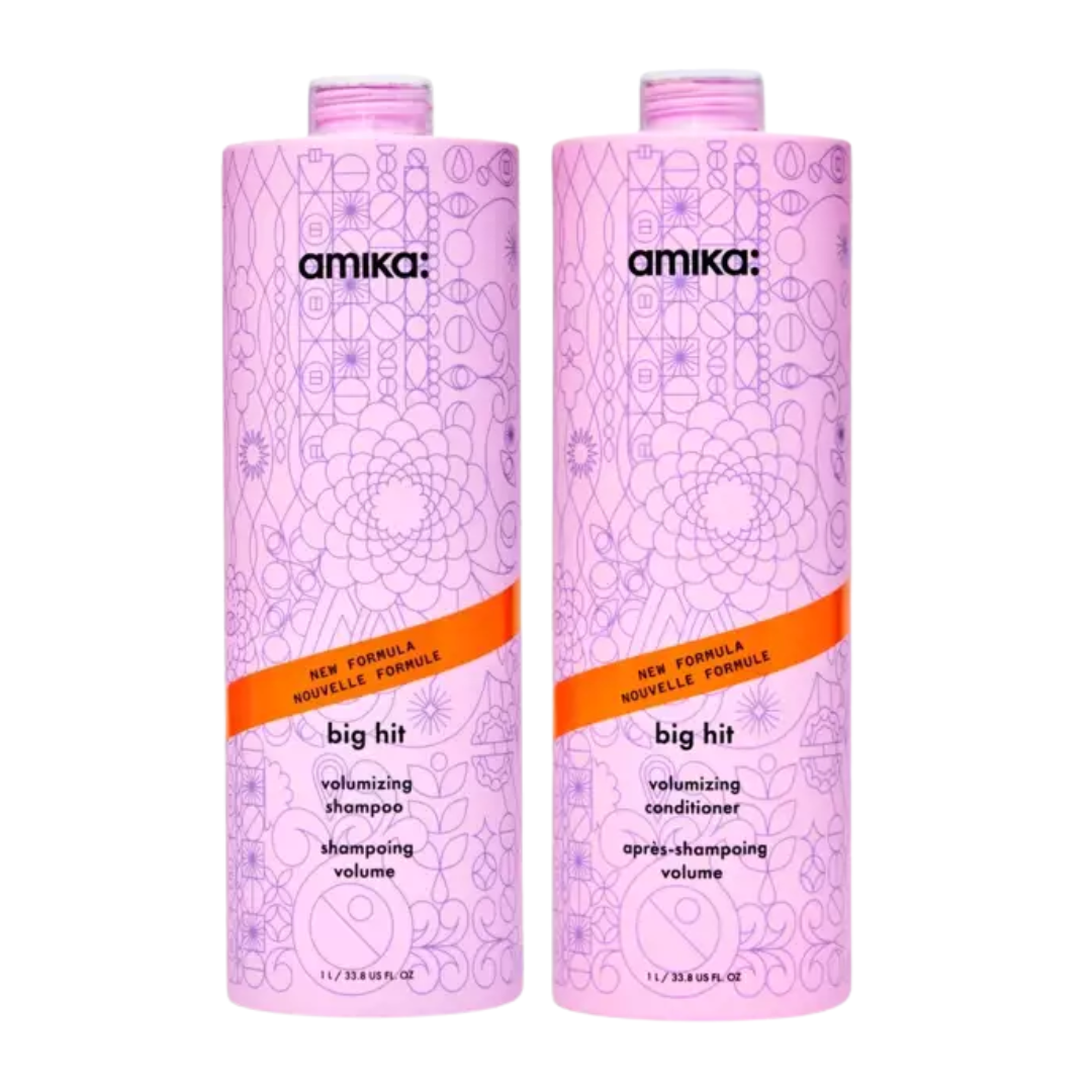 Amika Big Hit Volumizing Shampoo + Conditioner 1000mL Duo