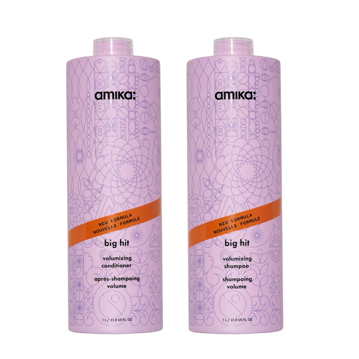 Amika Big Hit Volumizing Shampoo + Conditioner 1000mL Duo