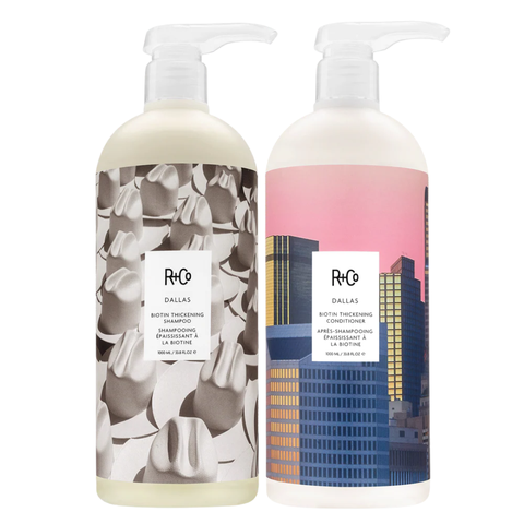 R+Co DALLAS Biotin Thickening Shampoo & Conditioner Duo 1000ml | Professional Thickening System