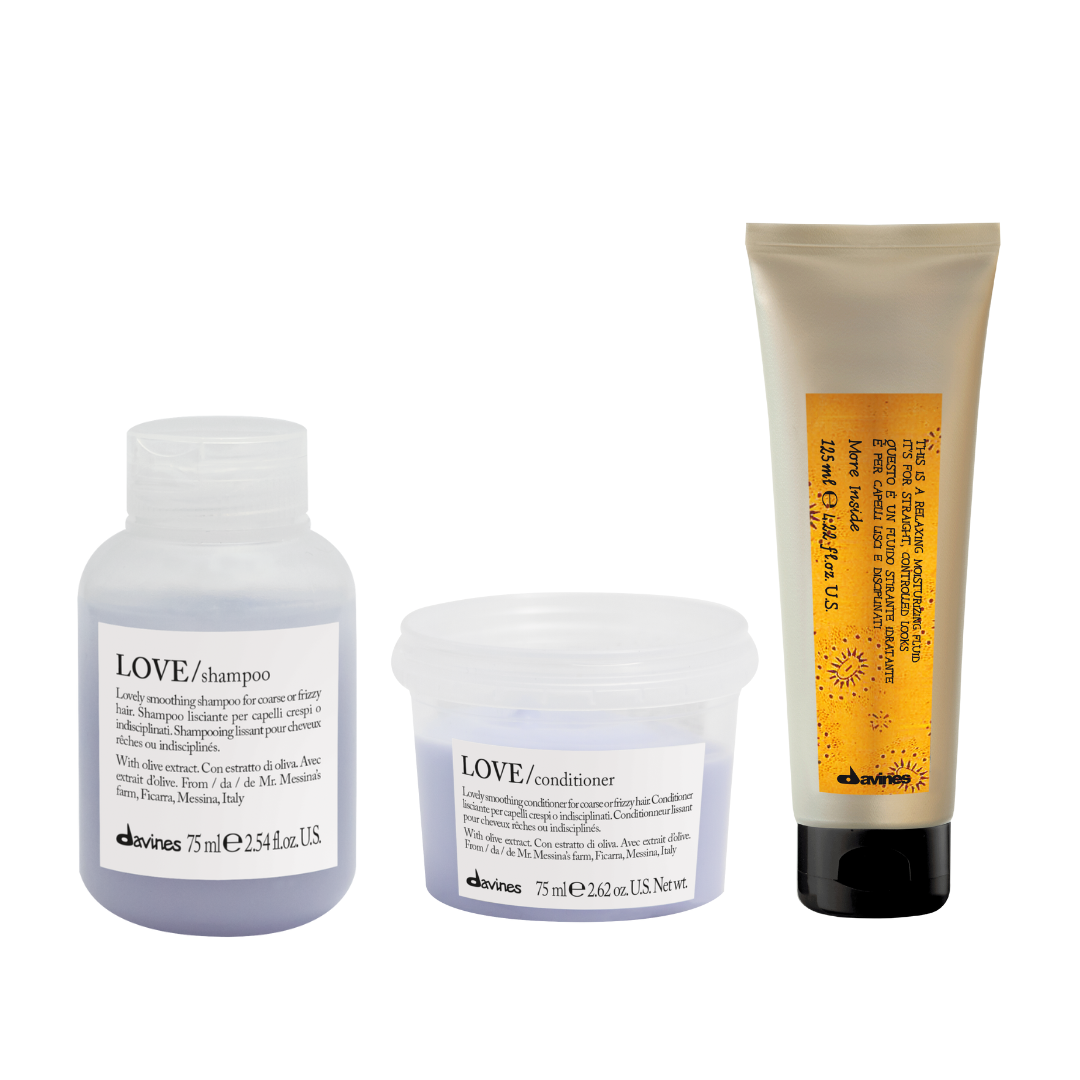 Coffret de voyage Davines pour cheveux lisses