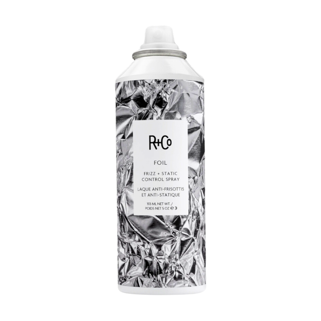 R+Co Foil Frizz + Static Control Spray | Eliminates Flyaways on Styled Hair