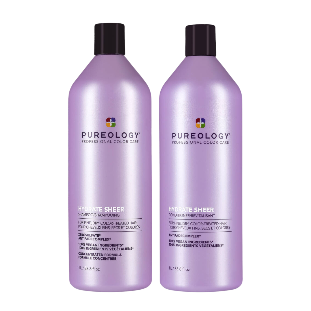 Pureology Hydrate Sheer Shampoo & Conditioner Duo | Salon Size Routine at Moda Salon