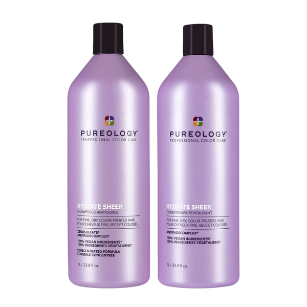 Pureology Hydrate Sheer Shampoo & Conditioner Duo | Salon Size Routine at Moda Salon