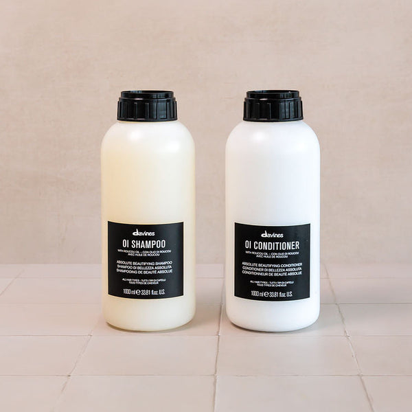 Oi Shampoo & Conditioner Pro Size 1L Duo -Davines | Softness + Shine