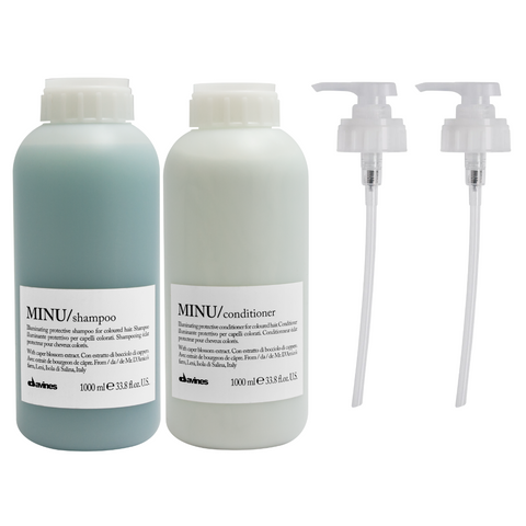 Davines Minu Shampoo & Conditioner 1000ml | Illuminating Duo for Color-Treated Hair