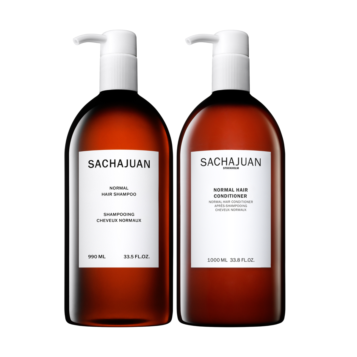 SACHAJUAN Normal Shampoo + Normal Conditioner 990ml Duo | Balanced Shine + Daily Care