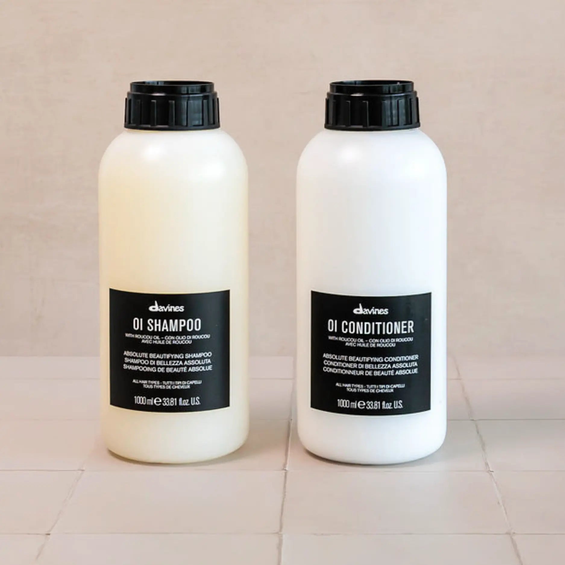 Davines OI Shampoo + Conditioner 1000ml Pro Duo | Roucou Oil