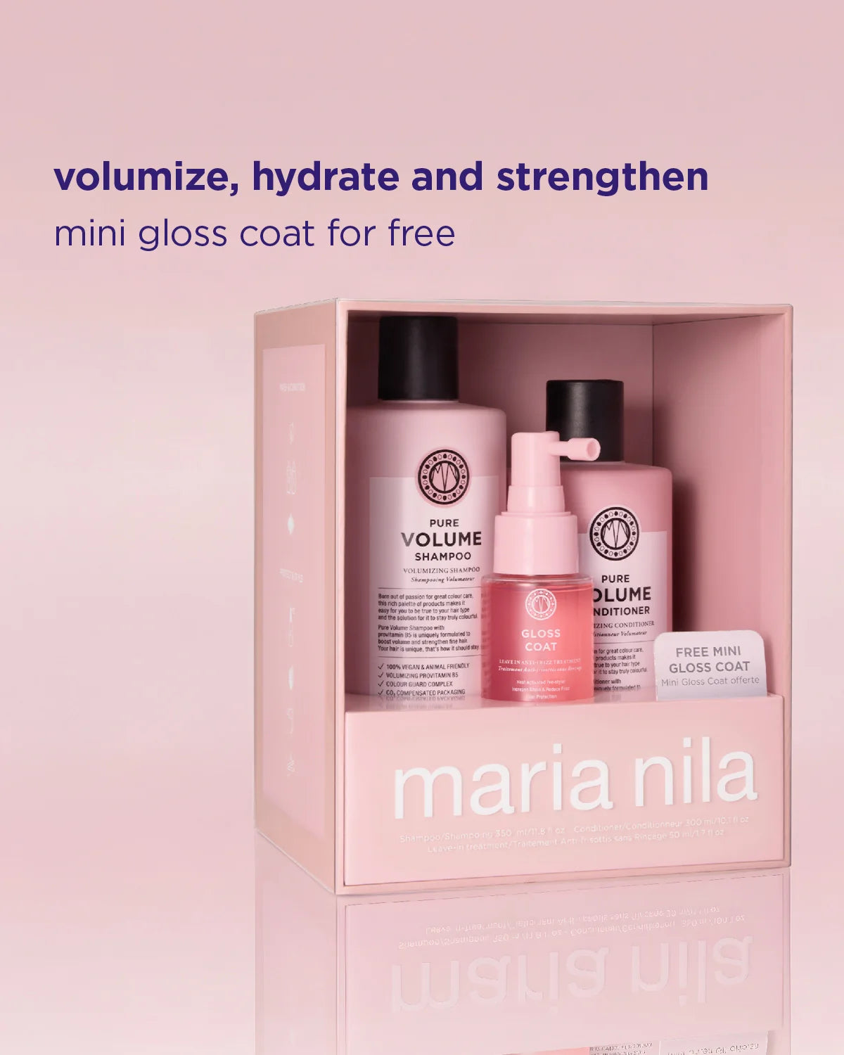 Maria Nila Pure Volume Holiday Box | Volumising Gift Set for Fine Hair -New