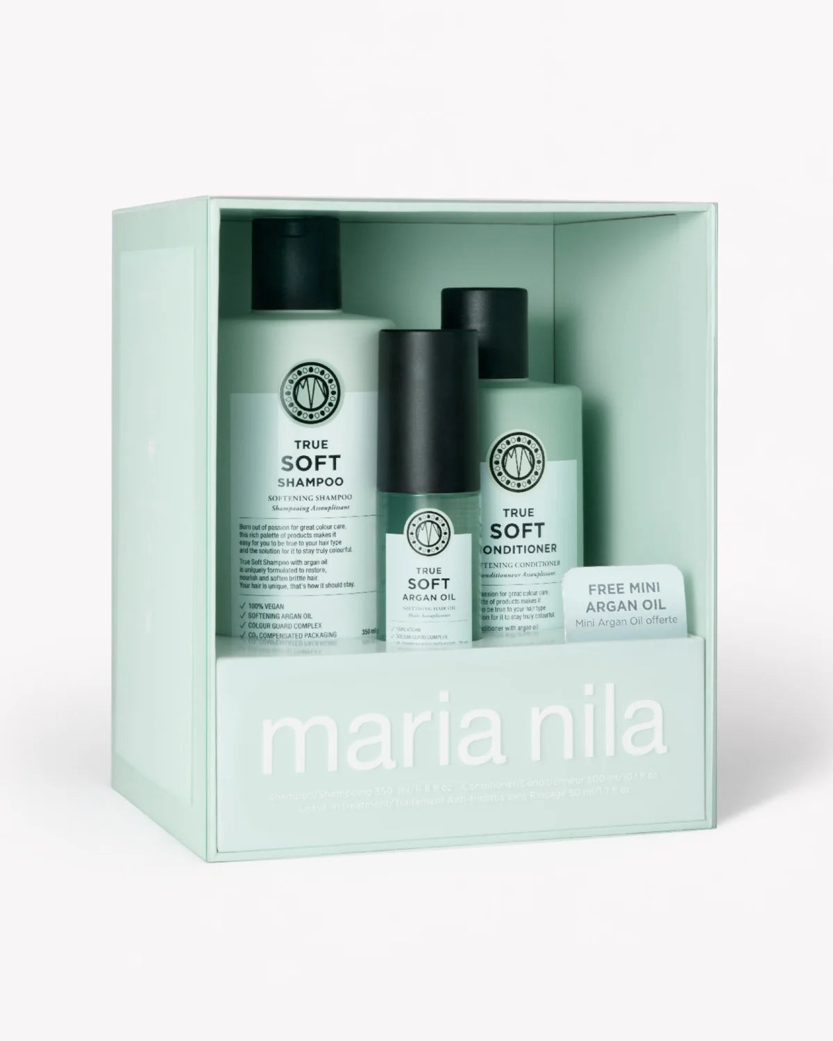 Maria Nila True Soft Holiday Box | Argan Oil Softening Gift Set for Dry Hair- New