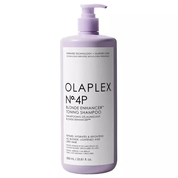 OLAPLEX Nº.4P Blonde Enhancer Toning Shampoo | Brighten + Neutralize Brass available at Moda Salon