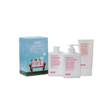 EVO Easy Does It Holiday 2026 gift set — Mane Tamer Smoothing Shampoo, Conditioner and Mane Attention Protein Treatment