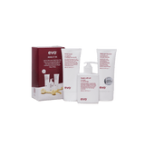 EVO Ring It In Holiday 2026 gift set — Heads Will Roll Cleansing Conditioner, Baby Got Bounce Curl Treatment and Total Recoil Curl Definer