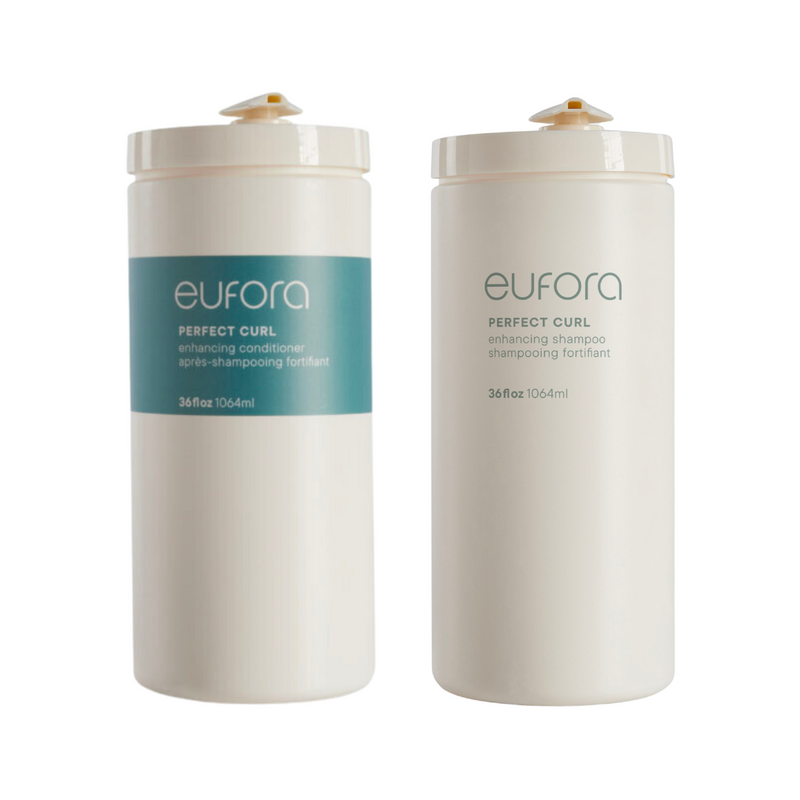 Eufora Perfect Curl Enhancing Shampoo + Conditioner 1064ml Pro Duo | Curl Wash-Day Pro Size