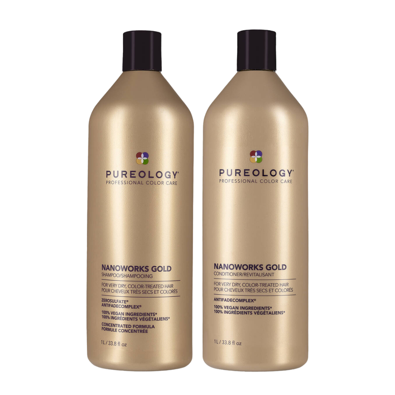 Pureology Nanoworks Gold Shampoo & Conditioner Duo | Salon Size Routine at Moda Salon