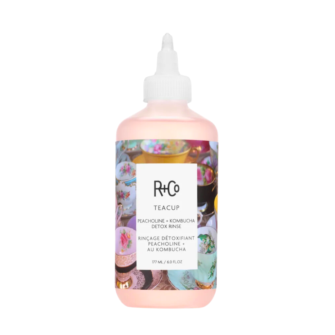 R+Co Teacup Peacholine + Kombucha Detox Rinse | Scalp Balance + Refresh