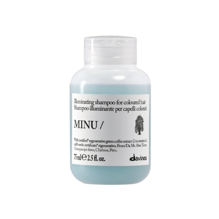 Davines MINU Essential Haircare Shampoo | Illuminating Colour-Protective Shampoo for Colour-Treated Hair