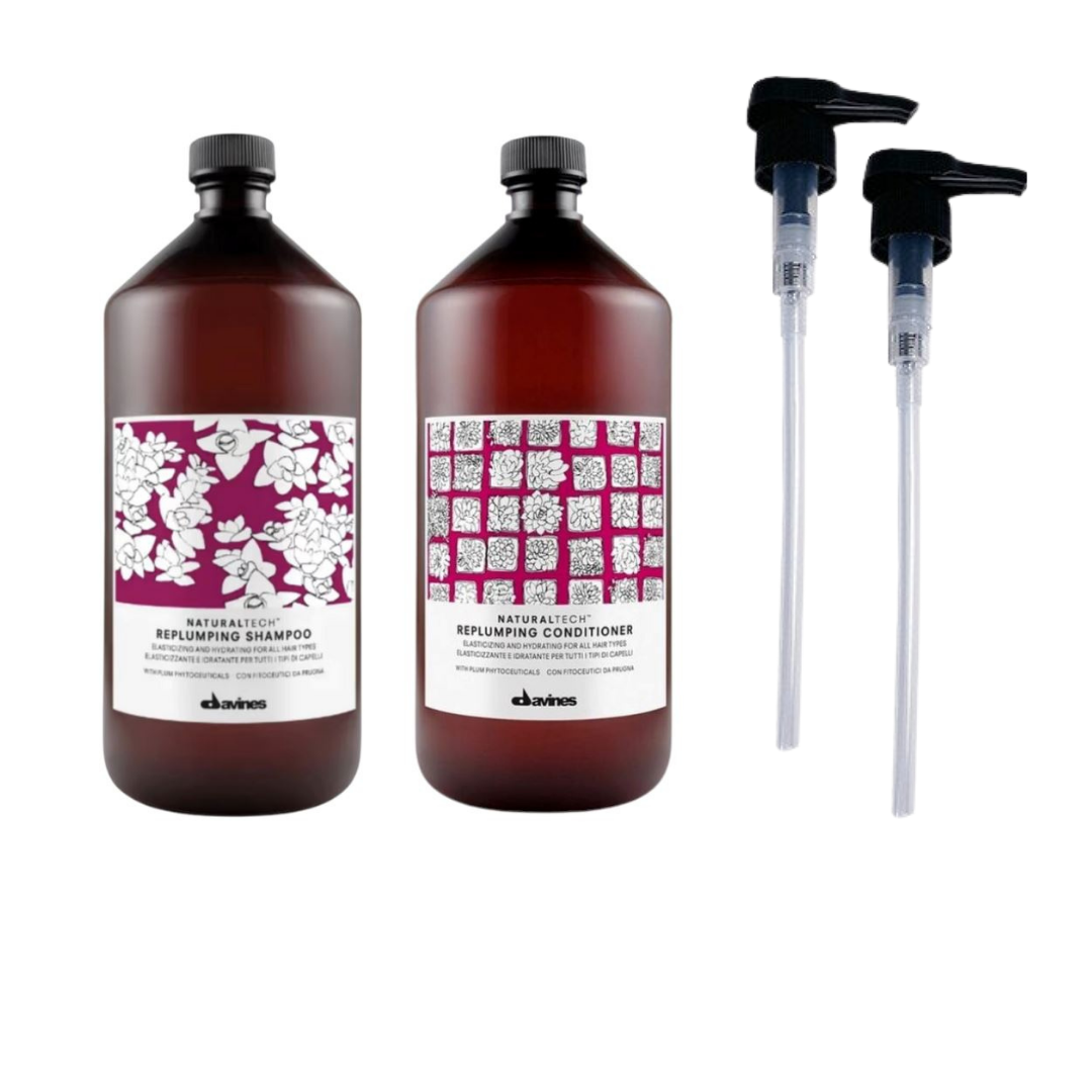 Replumping Shampoo + Conditioner Pro Size Duo -Davines