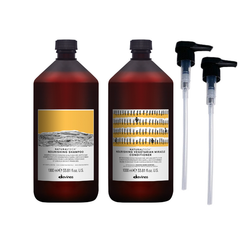 Davines Nourishing Shampoo & Conditioner 1000ml | Deep Hydration & Repair for Dry Hair