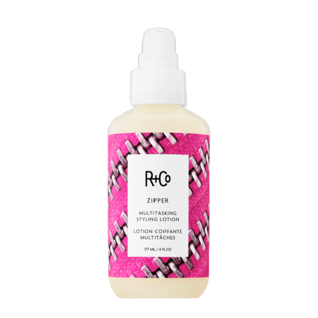 R+Co Zipper Multitasking Styling Lotion | Frizz Control + Shine + Heat Protection