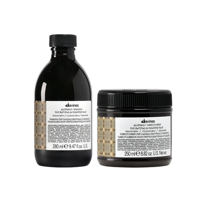 Duo de shampoing et d'après-shampoing Davines Alchemic Chocolate