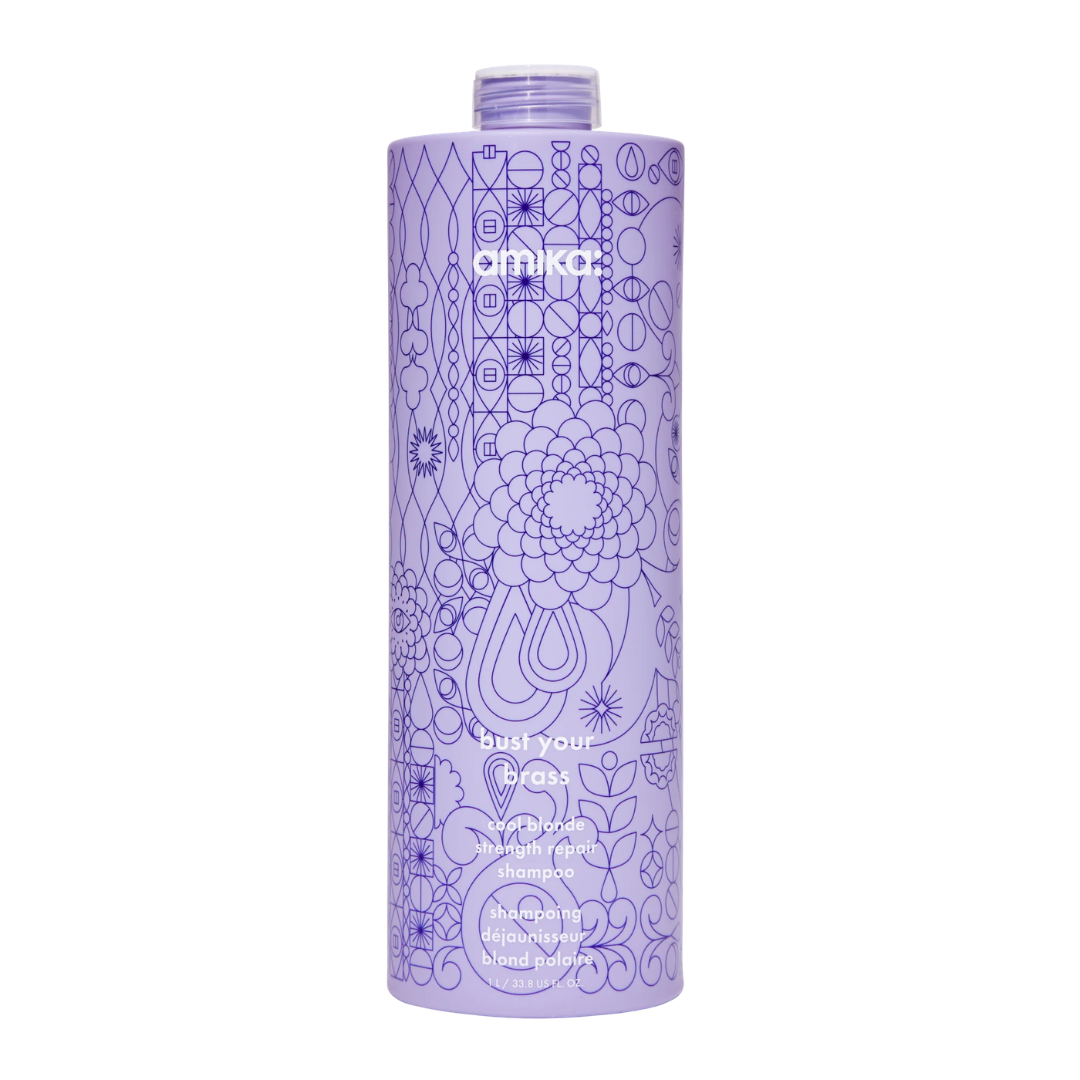 Amika Bust Your Brass Cool Blonde Repair Shampoo | Tone + Strengthen at Moda Salon
