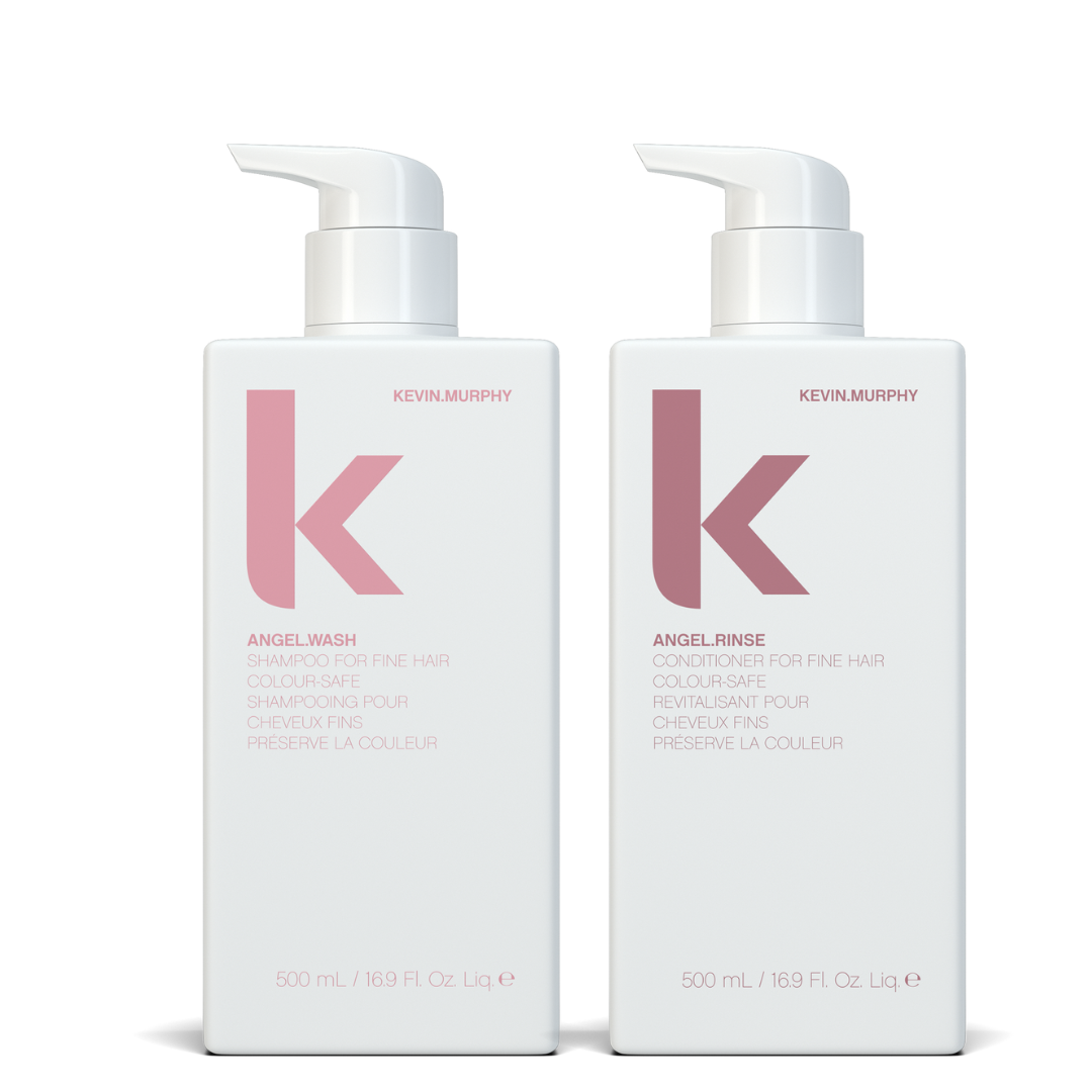 Kevin Murphy ANGEL.WASH + ANGEL.RINSE 500ml Duo | Volumising System for Fine Colour-Treated Hair