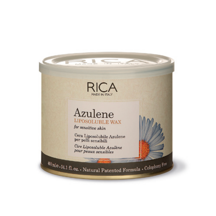 Rica Azulene Liposoluble Wax - Anti-Inflammatory Strip Wax for Sensitive Skin