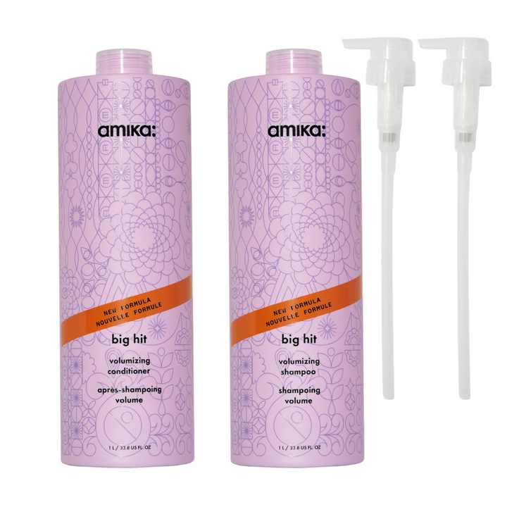 Amika Big Hit Volumizing Shampoo + Conditioner 1000mL Duo