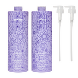 Amika Bust Your Brass 1000ml Duo | Cool Blonde Shampoo + Conditioner at Moda Salon