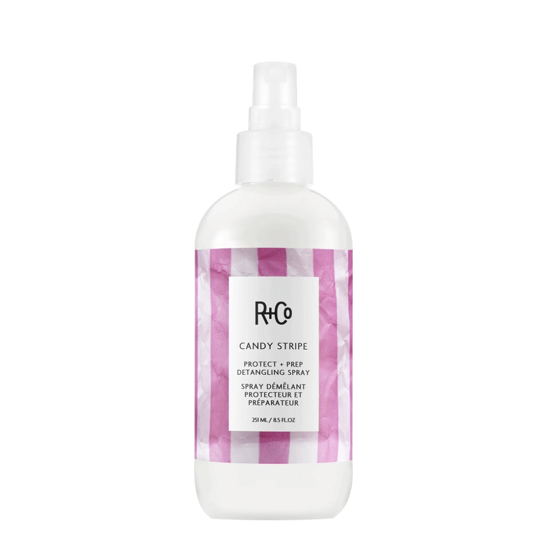 R+Co Candy Stripe Protect Detangling Spray | Detangle + Heat Protection in One