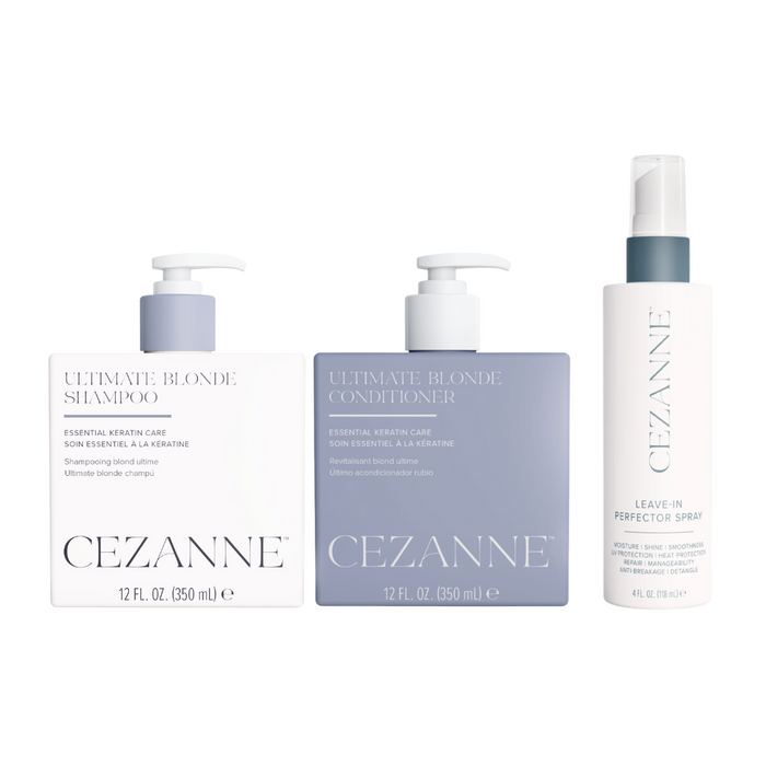 Trio Perfecteur de Couleurs Ultimate Blonde + Leave In de Cézanne
