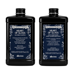 Davines Heart of Glass Blonde Pro Duo 1000ml | Chelating Shampoo & Conditioner for Blonde Hair