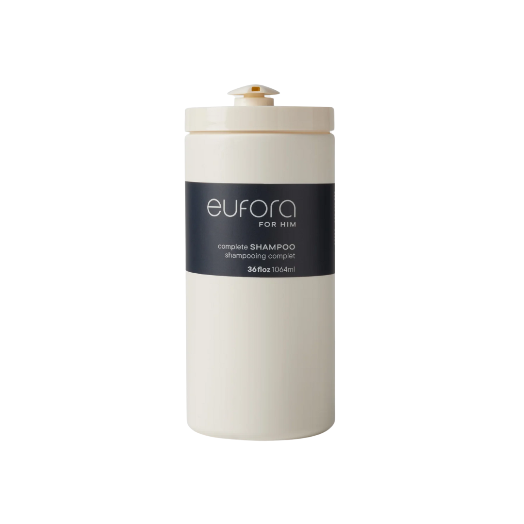 Eufora Complete Shampoo 1000ml | Pro Size Hair + Body Wash for Men
