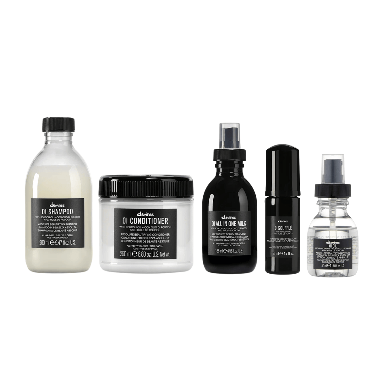 Davines OI Full Ritual Set | The Complete Five-Step OI Routine (Piano Set)