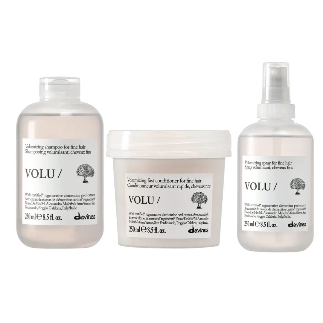 Davines VOLU Bundle | Shampoo, Conditioner and Hair Mist for Fine Hair