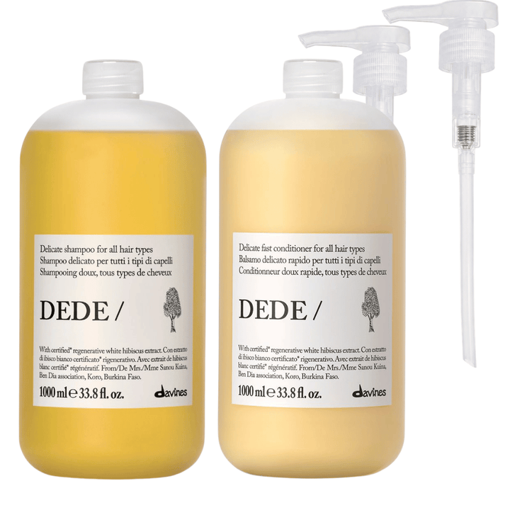 Davines DEDE Shampoo + Conditioner 1000ml Pro Duo | Gentle Daily System for All Hair Types