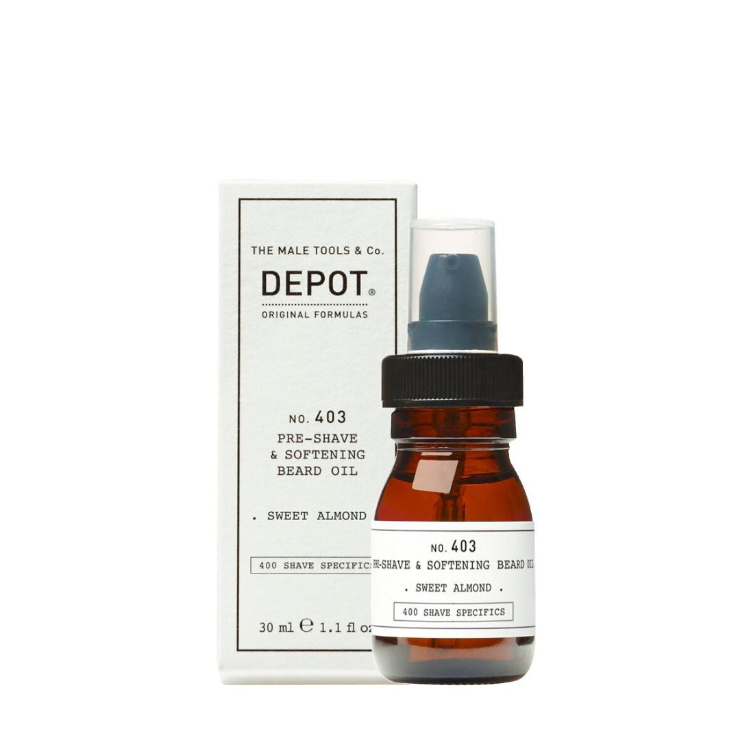 DEPOT® No. 403 Pre-Shave & Softening Beard Oil | Pre-Shave + Daily Beard Oil