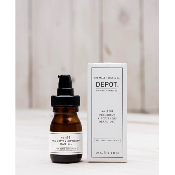DEPOT® 403 Pre-Shave & Softening Beard Oil Fresh Black Pepper -for Men