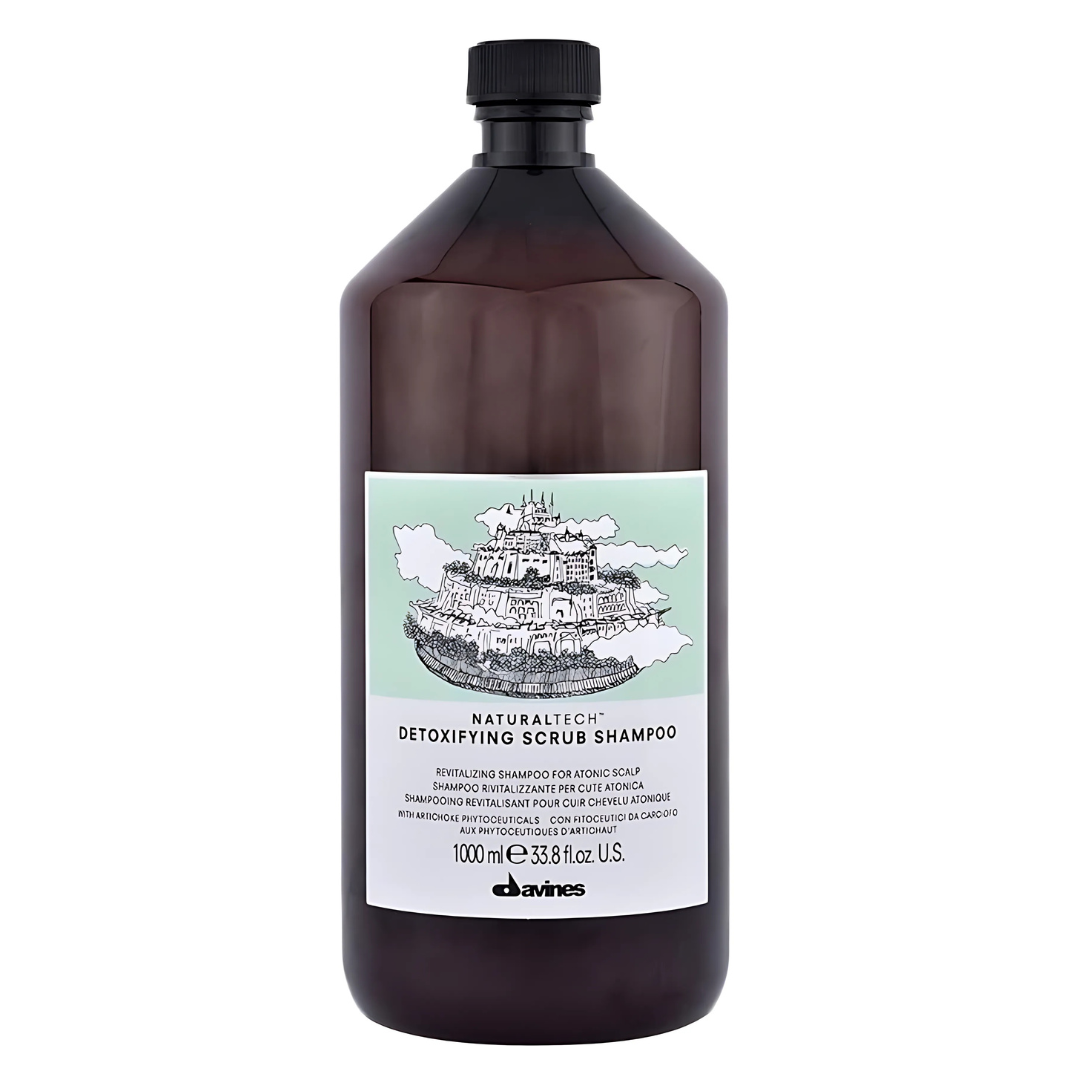 Davines DETOXIFYING Scrub Shampoo | Exfoliating Scalp Shampoo for Build-Up and Dullness