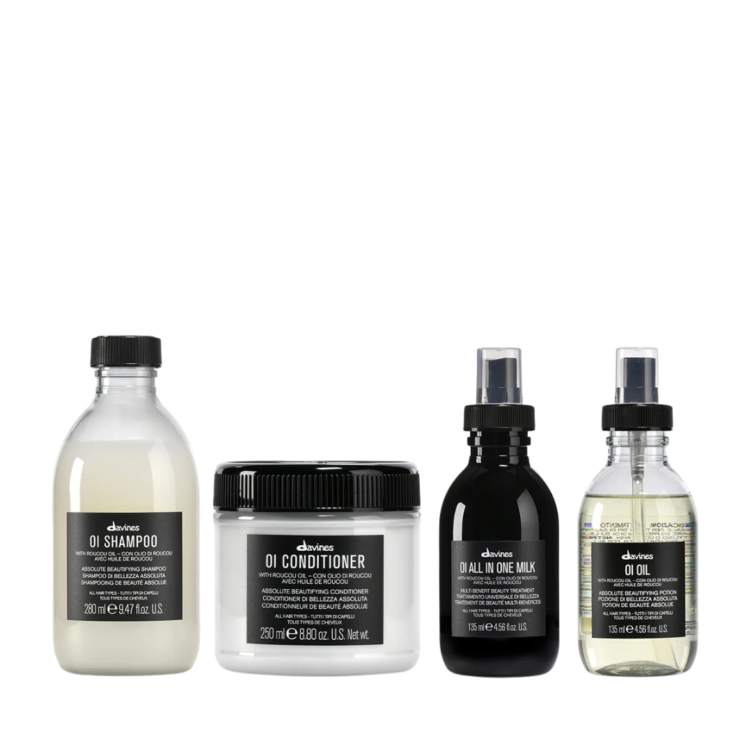 Davines Effortlessly Messy Waves Set | Complete OI Roucou Oil Routine for Soft Shine and Movement